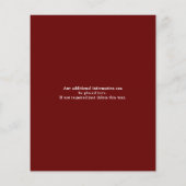 六万赤金ゴールドバジェット60誕生日招待状 チラシ (裏面)