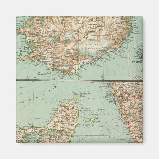 六五デンマーク、アイスランド マグネット (正面)