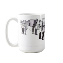 六人の都市の屋上イラストレーション