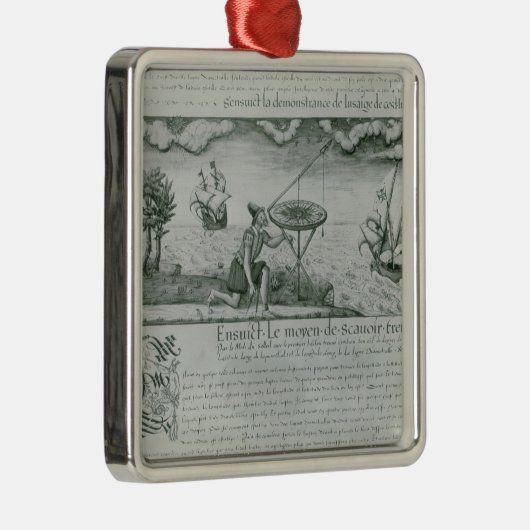 六分儀の利用 メタルオーナメント (右)