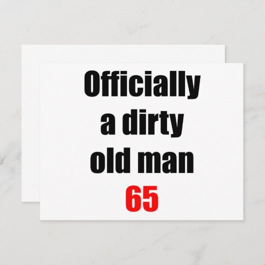 六十五汚い老人 招待状 (正面/裏面)