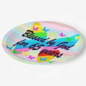 六十五誕生日蝶紙プレート ペーパープレート (アングル)