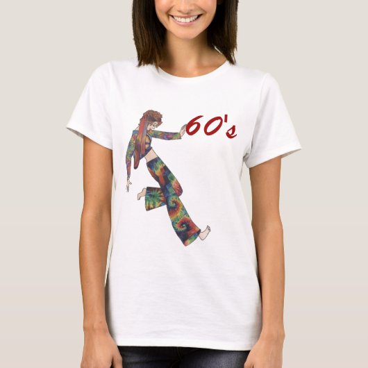 六十年代のコラージュの女の子 Tシャツ (正面)