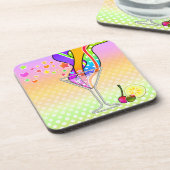 六十年代のポップアートのスタイルマルティーニ コースター (左側)