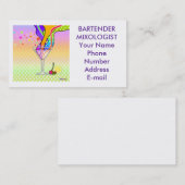 六十年代のポップアートのスタイルマルティーニ 名刺 (正面/裏面)