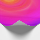 六十年代の勾配-ピンクの青い紫色のオレンジ黄色 ラッピングペーパー (角)