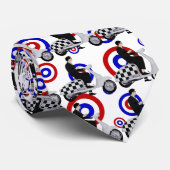 六十年代の点検のモダンなスクーターのライダーメンズタイ ネクタイ (ロール)