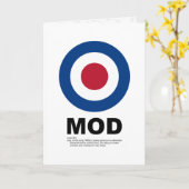 六十年代モダンなターゲットカード カード (黄色い花)