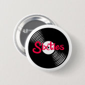 六十年代LP 缶バッジ (正面&裏面)