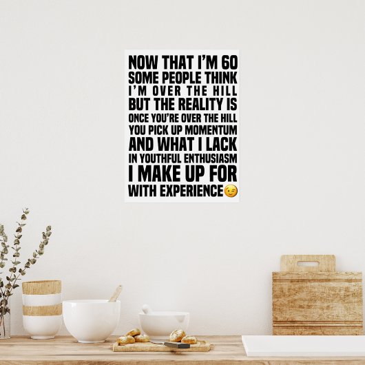 六十歳おもしろいだ ポスター (キッチン)