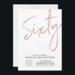 六十 |バラモダン金ゴールド60th誕生日パーティー 招待状<br><div class="desc">60祝歳の誕生日パーティーの招待でスタイリッシュの特別な日。このデザインは、黒とバラの金ゴールド色のコンボでクリーンなレイアウトを持つブラシスクリプト"Sixty"を備えている。私のショップBaraBomDesignでは、より多くのデザインやパーティーの供給が利用可能である。</div>
