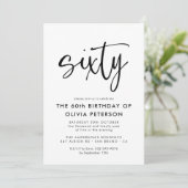 六十 | 第60回モダン白黒バースデーパーティー 招待状 (スタンド正面)