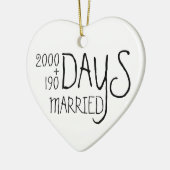 六周年妻結婚した夫 セラミックオーナメント (左)