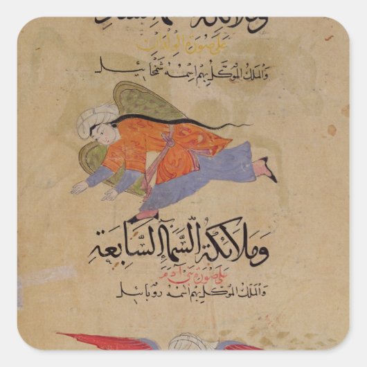 六天天使の頭と頭 スクエアシール (正面)