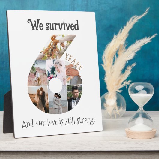 六年結婚記念日 フォトプラーク (側面)