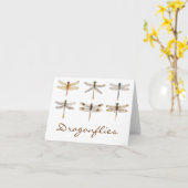 六整然としたトンボ カード (黄色い花)