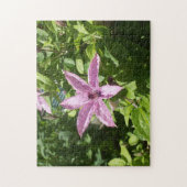 六方星形の紫色の花 ジグソーパズル (縦)
