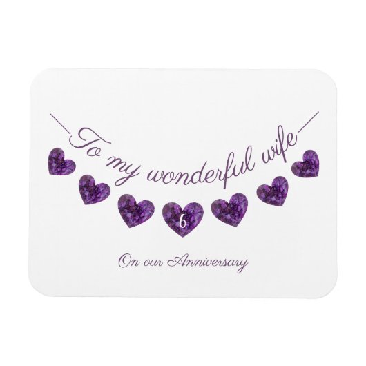 六番目の妻か紫結婚の結婚記念日 マグネット (横)