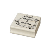 六素朴角葉文字の保存日 ラバースタンプ (スタンプ)