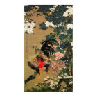 六紫陽花双鶏図、若冲あじさいとニワトリ、若冲