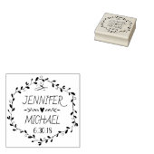六角つる植物リースウェディングスタンプ ラバースタンプ (押印)