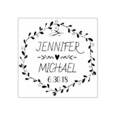 六角つる植物リースウェディングスタンプ ラバースタンプ (インプリント)