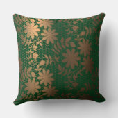 六角エレガント格子の青銅色の花 クッション (裏面)