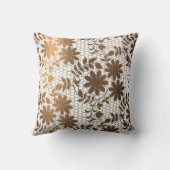 六角エレガント格子の青銅色の花 クッション (裏面)