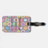 六角カラフル形の幾何学模様 ラゲッジタグ (裏面横)