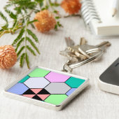 六角カラフル形 キーホルダー (側面)