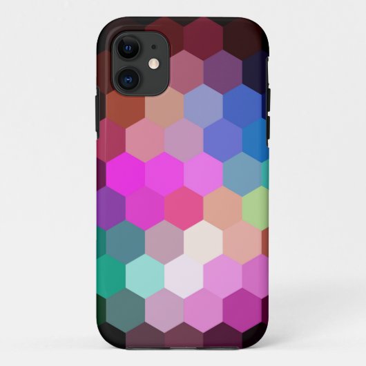 六角カラフル継ぎ目グラフィック Case-Mate iPhoneケース (裏面)