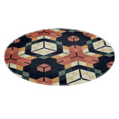 六角カラフル角幾何学模様 カッティングボード (角)