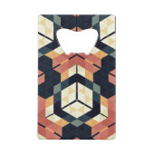 六角カラフル角幾何学模様 クレジットカード栓抜き (裏面)