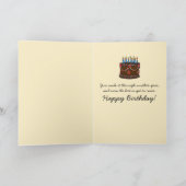 六角キルトウォームレインボー – パーソナライズされた誕生日 カード (内部)