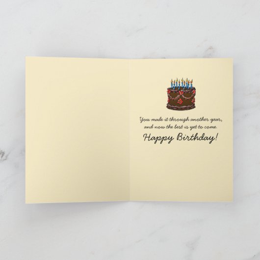 六角キルトウォームレインボー – パーソナライズされた誕生日 カード (内部)