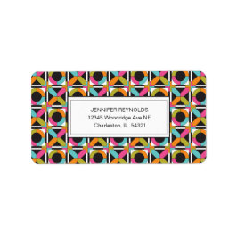 六角キルトパタモダンーン住所 シール