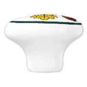 六角サインペンシルバニアオランダオークリーフセラミックノブ セラミックノブ (側面)