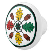 六角サインペンシルバニアオランダオークリーフセラミックノブ セラミックノブ (右)