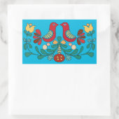 六角サイン、愛する鳥、 長方形シール (バッグ)