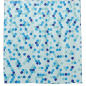 六角シャワー青カーテン シャワーカーテン (正面)