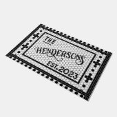 六角タイルプリントパーソナライズされたドアマット ドアマット (アングル)