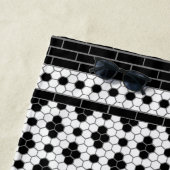 六角タイルプリントモノグラム ビーチタオル (インサイチュ)