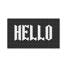 六角タイル白黒helloモダンデザイン