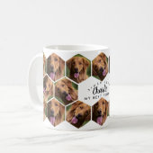 六角ハニカムペットフォトモダンコラージュエレガント コーヒーマグカップ (正面左)