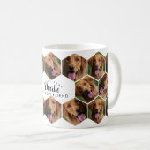 六角ハニカムペットフォトモダンコラージュエレガント コーヒーマグカップ (正面右)