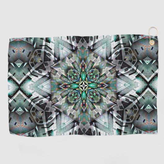 六角バナーと落書き、デジタル ゴルフタオル (横)