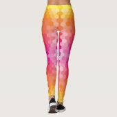 六角パタカラフルーンレギンス – 明るいヨガ レギンス (裏面)