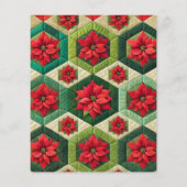 六角パッチワークポインセチアのスクラップブック紙 (裏面)