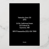 六角フォト卒業パーティー 箔招待状 (裏面)