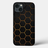 六角ブラックと金ゴールドケース – メイトiPhoneケース Case-Mate iPhoneケース (裏面)